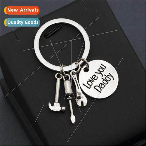 Father Day gift alloy round piece pendant LOVE YOU DAD perso