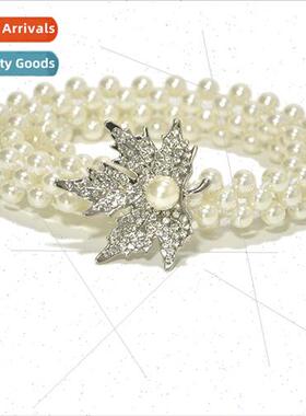 Korea new ladies pearl waist chain fashion sweet dress elast