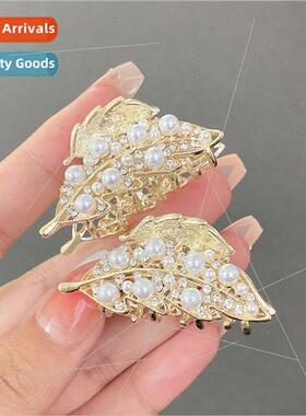 Premium sense leaves delicate ehead bangs clip small grab cl