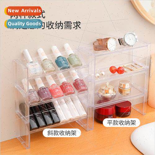 Transparent shelf multi-layer nail polish organizer desktop