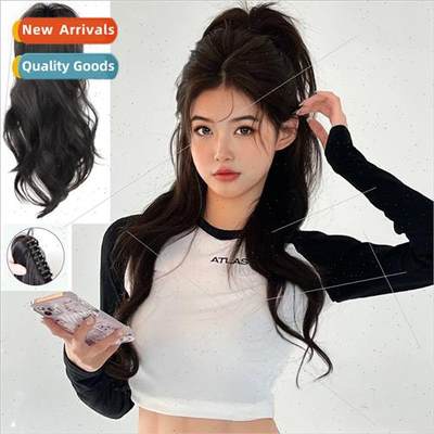 Ponytail mulation Hair High Cranial Top Genki Girl Half Tie