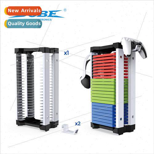 PS5 Disc ngle Tier Storage Disc Rack Swch/PS4 Disc Organizer