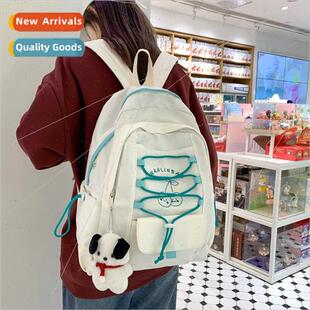 waterproof nylon cloth new backpack high computer fem junior