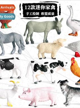 Wildlife model toys mini poultry animals lions tigers chicke