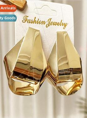 Vintage Europe gold HK earrings earrings female celebry geom