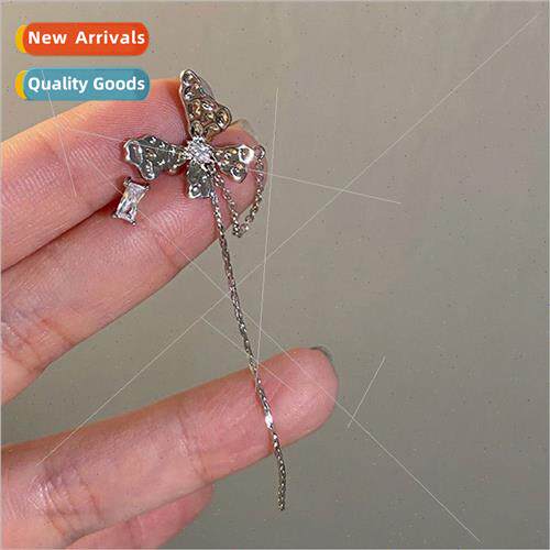 Asymmetric tassel butterfly crystal earrings set female earr