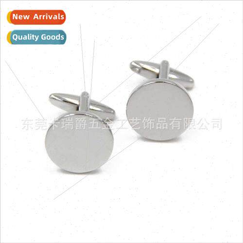 Round glossy fashion simple cufflinks Europe minimalist cuff