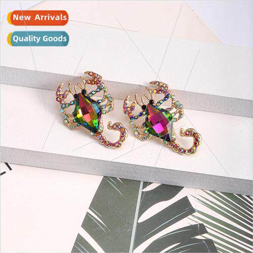 earrings French retro diamond earrings fashion insect scorpi