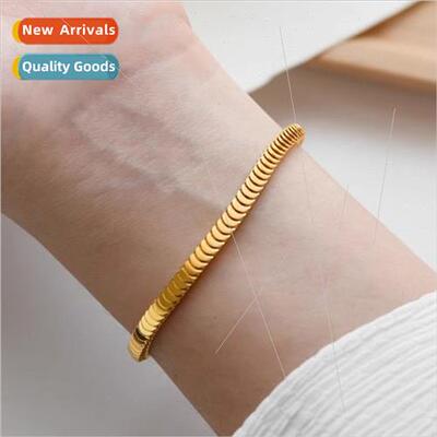 Europe sparkling tanium steel gold-plated fish scale mesh si