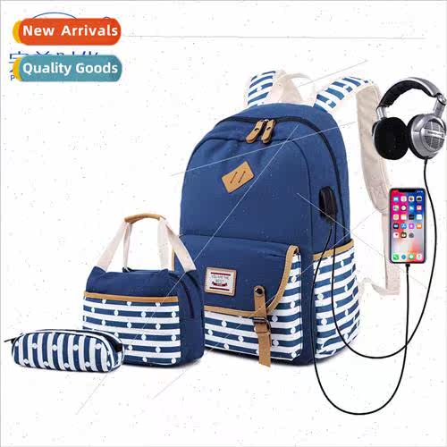 New backpack Outdoor middle school students schoolbag women