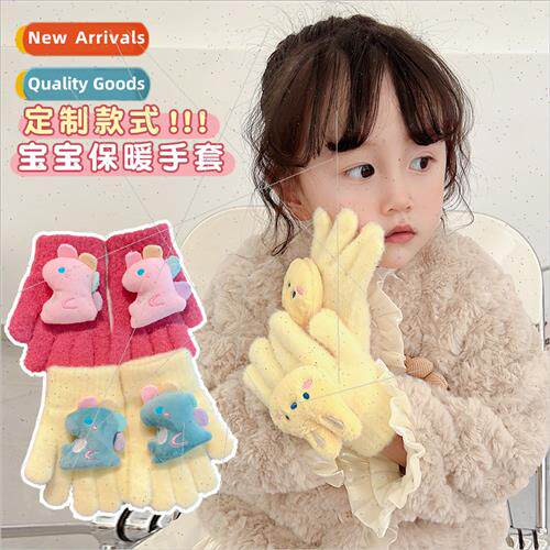 Winter children five-finger gloves super cute cute baby spl-