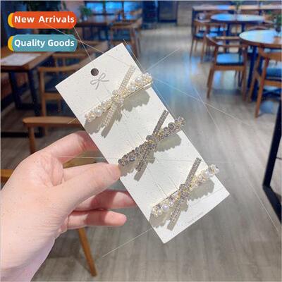 Korea cross hairpin girl heart imation pearl rhinestone duck