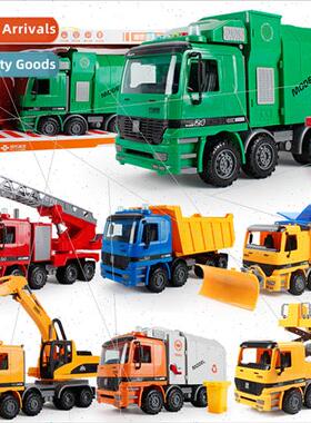 Large simulation inertia engineering car lights music excava