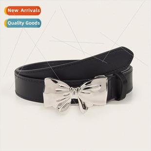 buckle belt simple New female bow retro decorate mirror