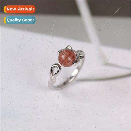 Korea fashion simple cat opening adjustable strawberry cryst