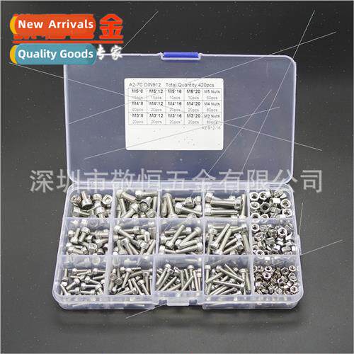420pcs M3 M4 M5 304 cup head hexagon socket screws wh nuts c