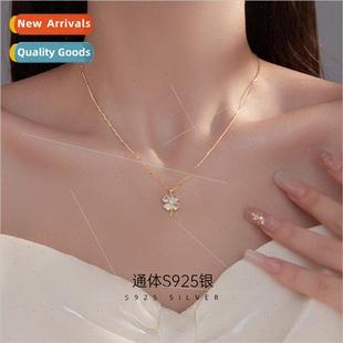 four leaf niche silver luc women simple necklace S925 clover