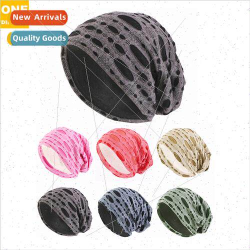 Men women fall winter  retro broken holes set head cap pile