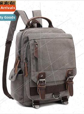 Canvas Backpack  Men Bag Outdoor Computer Backpack Student M