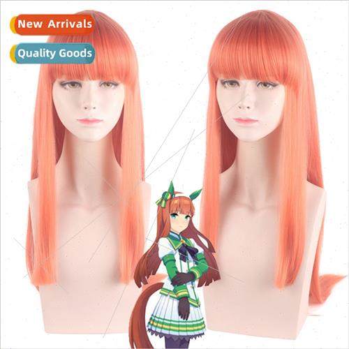 Anime wigs cosplay Racehorse Pretty Derby lent Suzuka Orange