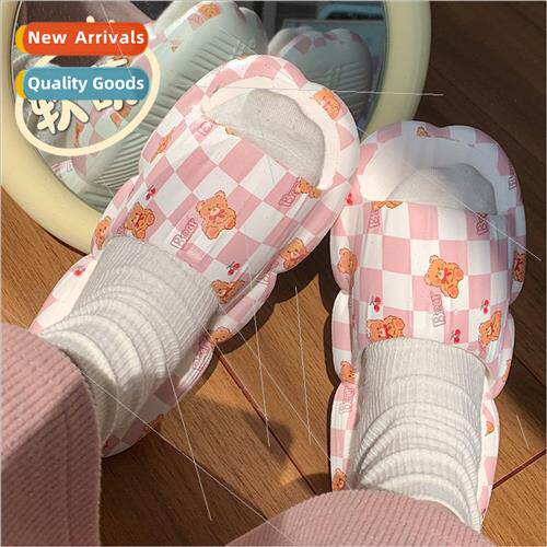 Female summer cute bear girl heart soft bottom cool slippers