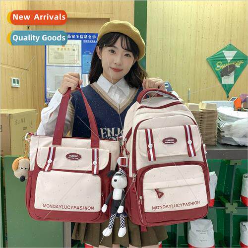 Schoolbag female graffi large capacy Korea ins wind middle s