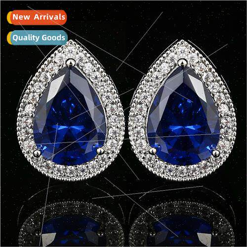 Classic teardrop crystal zirconia cufflinks French shirt lad