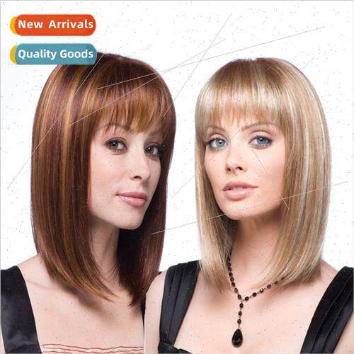 Shoulder length wig Europe fashion wig short black two color
