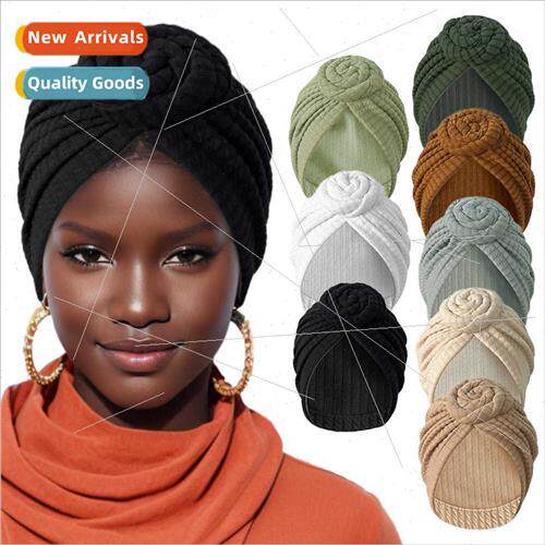 Thickened elastic around flower headscarf cap new ethnic twi