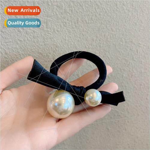 pearl orb bow hair rope female hair accessories head flower