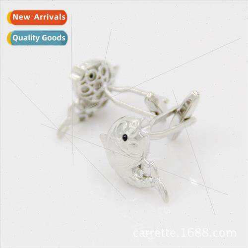 Vegan Yearly Fish Shape Cufflinks Men Business French Cuffli