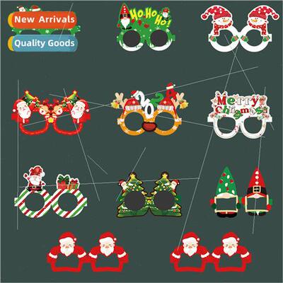 2024 New Christmas Paper Glasses Children Adult Prom Party D
