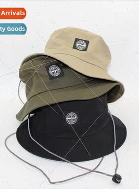 Spring summer solid color embroidery folding fisherman hat m