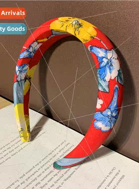 Japan simple floral headband sponge sponge wide edge heighte