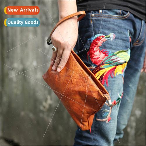 New Leather Clutch Bag Vintage Men Women Unisex Clutch Bag E