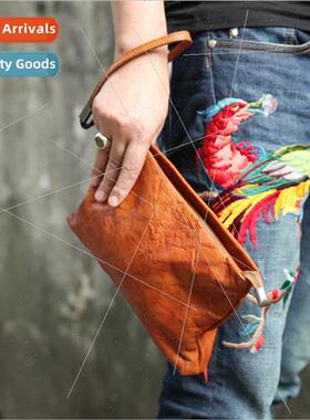 New Leather Clutch Bag Vintage Men Women Unisex Clutch Bag E