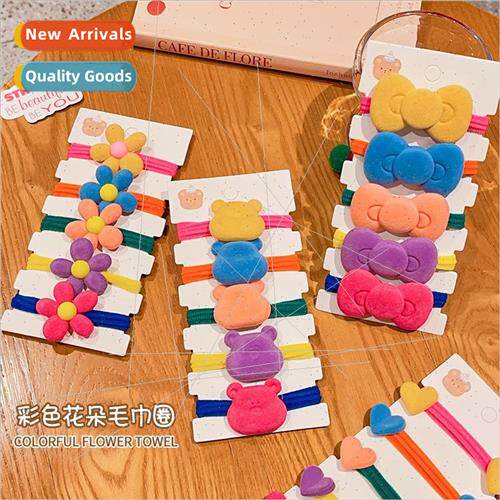 leather bflocking cartoon head rope girls hair tie head rope