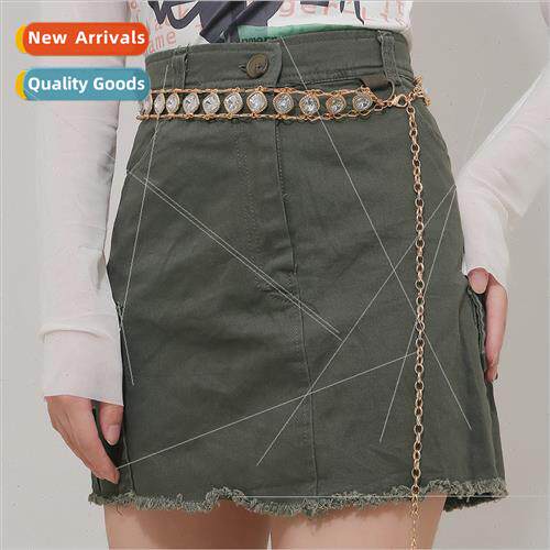 Premium sense waist chain female summer rhinestone decoratio