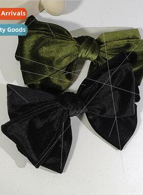 Hair clips Korean retro fall winter back head spring clip to