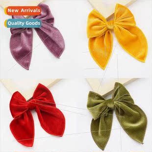 accessories hair 5inch velvet clips Europe bow children