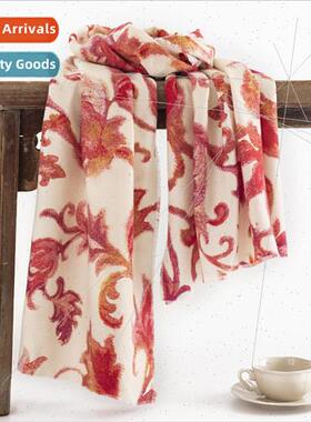 Elegant celebry printed scarf 2023 new faux cashmere scarf f