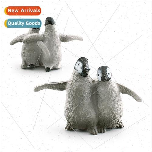 Arctic emperor penguin pups group children cognive decoratio