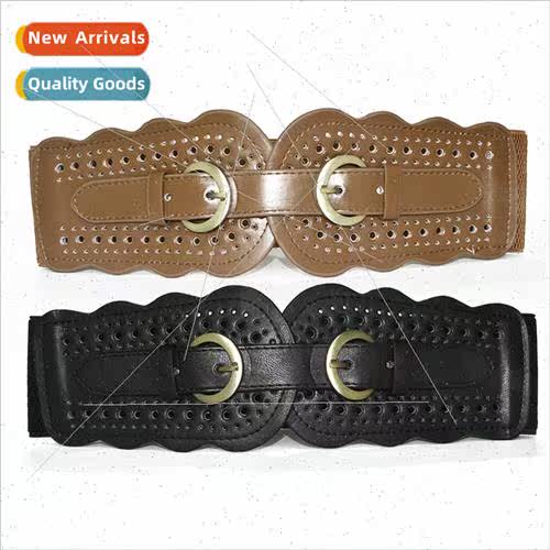 Women Belt Autumn New Casual Hollow Double Buckle Head Women