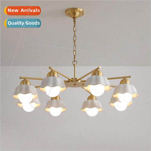 French light luxury whe ceramic flower chandelier ceiling la