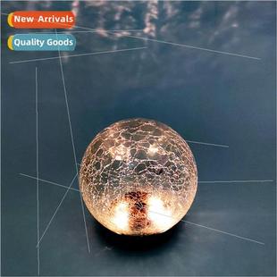 light puck garden buried rustic Solar ice crackle