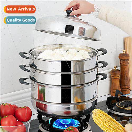 Stainless steel steamer one two or three layer thickened ste