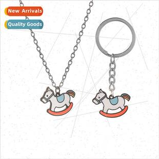 Cute Mini Trojan Horse Necklace terary Small Fresh lver Chai