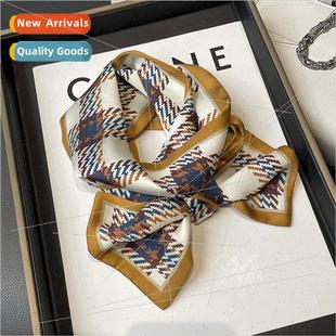 neckerchief plaid female spring Kore French fall temperament