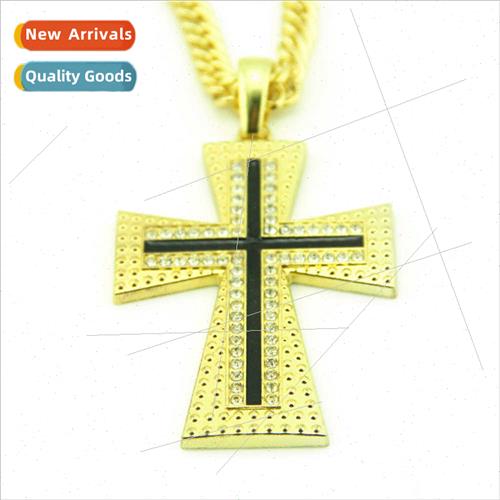 Europe Hip Hop Rap Diamond Cross Necklace ghtclub Set Dance