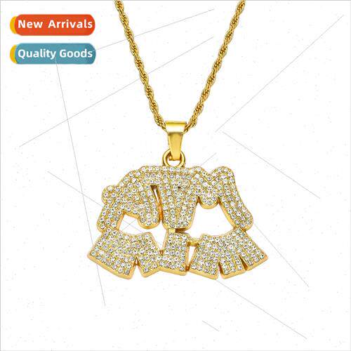 Europe  full diamonds sub letters pendant necklace influx hi